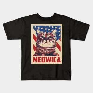 Retro Cat Meowica Kids T-Shirt